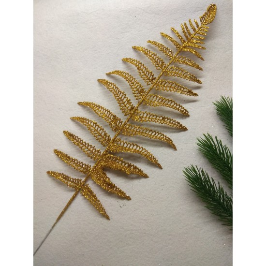 Ветки с глиттером 45*15 см, золотой, цена за 1 шт